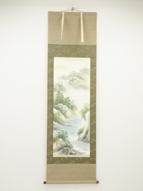 JAPANESE HANGING SCROLL / HAND PAINTED / LANDSCAPE